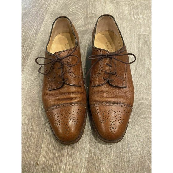 Gucci Cognac Brown Oxford Men\'s Dress Shoes EU 41. main image 7